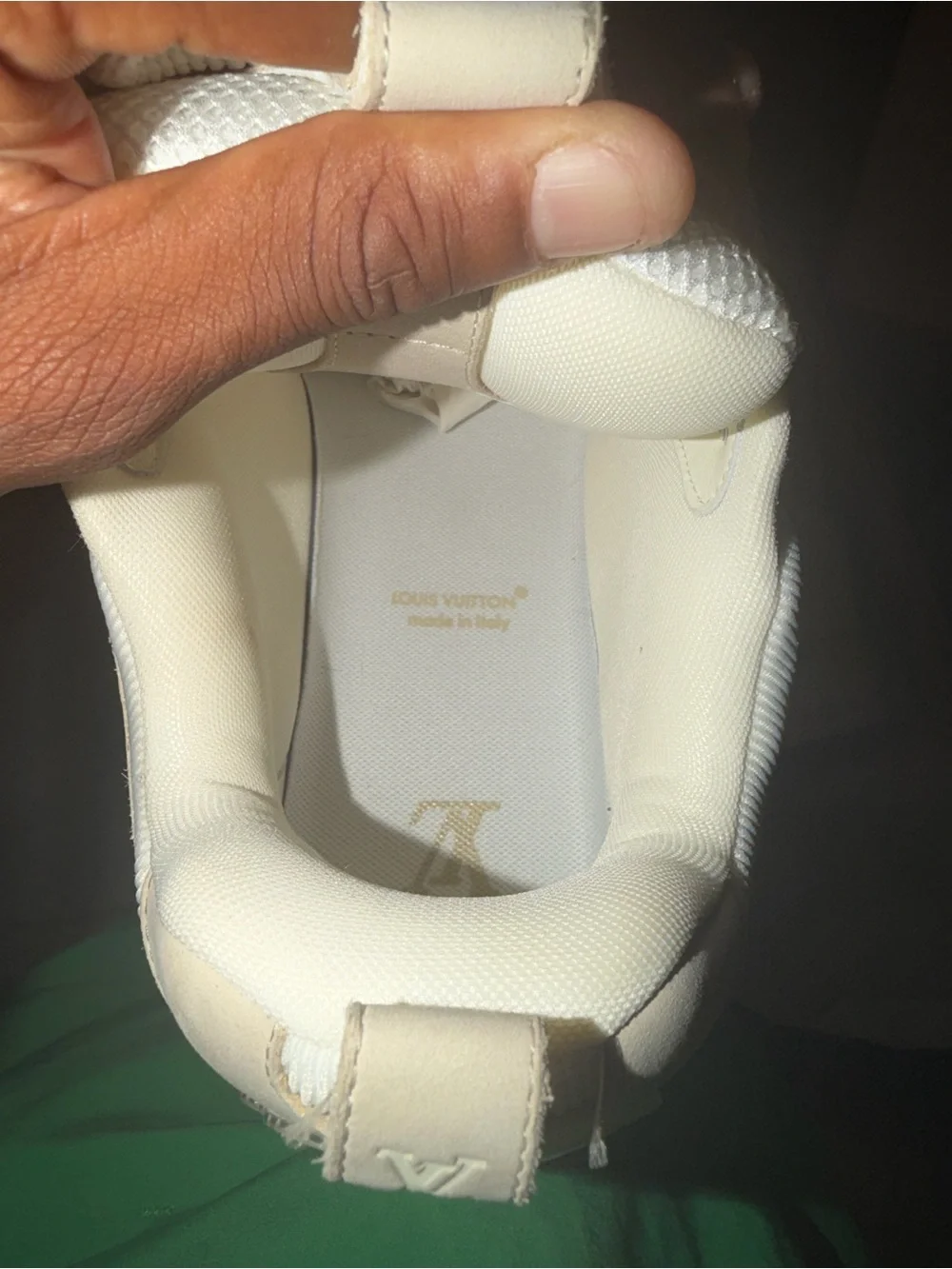 Louis Vuitton Cream & Beige Low-Top Sneakers